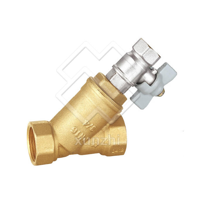 XFM05002 Горячие продажи высококачественный фильтр шаровой обратный клапан латунный y-образный фильтр водяной клапан