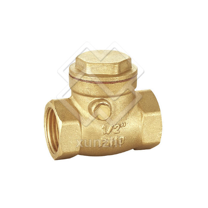 XFM05005 Обратный клапан с резьбой из бронзы или латуни Поворотный горизонтальный обратный клапан
