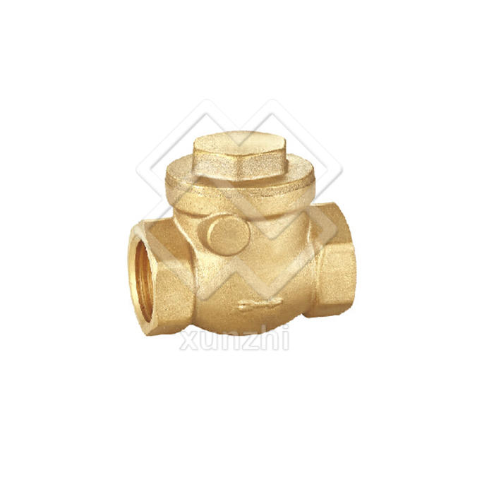 XFM05008 Обратный клапан с резьбой из бронзы или латуни Поворотный горизонтальный обратный клапан